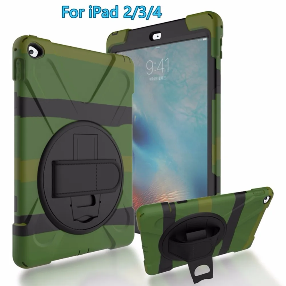 Прочный чехол для iPad 2/3/4 сверхпрочный 3-слойный противоскользящая Броня с