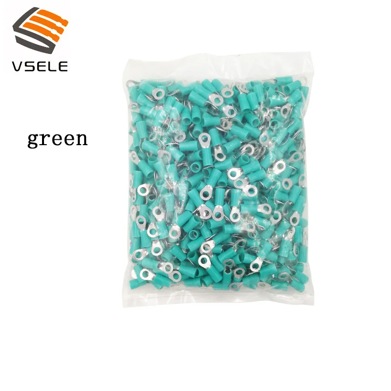 VSELE 500 шт./упак. кольцо обжимной изоляции RV3.5-4 RV3.5-5 RV3.5-6 для 2 5-4mm2 провод кабель