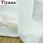 Современные белые хлопковые льняные тюлевые занавески для гостиной, спальни, оконные экраны для балкона, эргономичные занавески, Декор