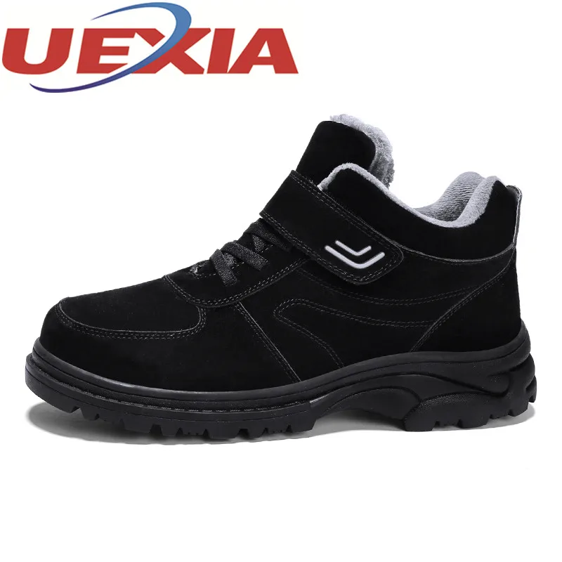 Для женщин Повседневное из искусственной кожи теплые ботинки на меху зимние