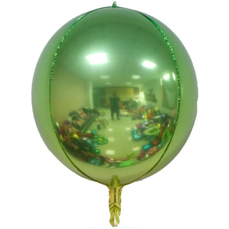 Gradient Green 1 шт., 22 дюйма, шар для дискотеки, градиентный цвет, металлический шар, алюминиевая пленка, 4D цветной шар, сетка, красная радуга, морщинка, шар, вечерние, Декор - Цвет: Gradient Green