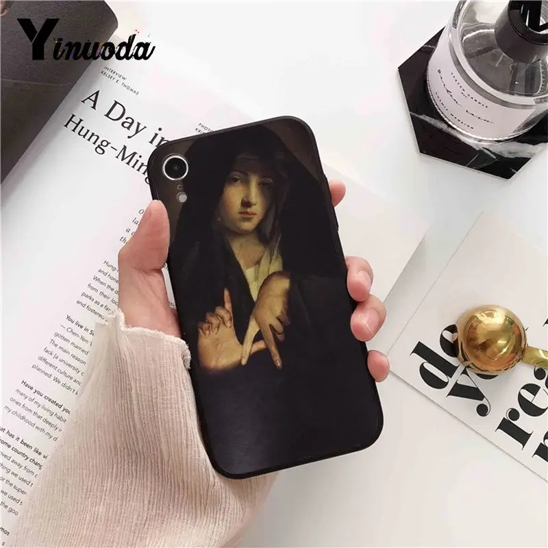 Yinuoda Забавный чехол для телефона Leonardo da Vinci Mona Lisa Pat Cat Art iPhone 8 7 6 6S 6Plus X XS MAX 5 5S SE XR 10 11
