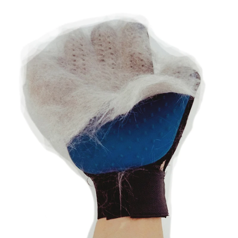 Меховая перчатка для вычесывания мелких собак аксессуары домашних животных