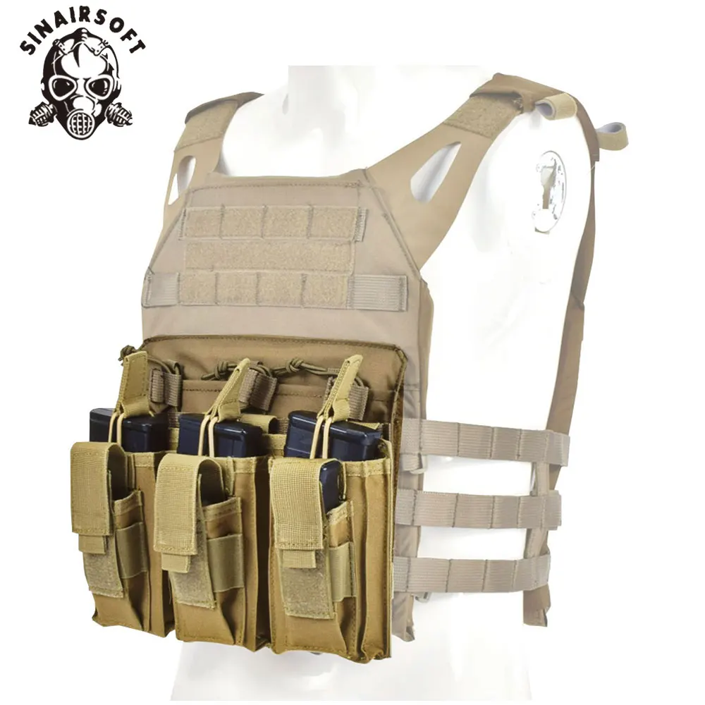 SINAIRSOFT тактическая сумка ОХОТА Molle Тройная 223/5 56 мм открытая верхняя Mag журнал