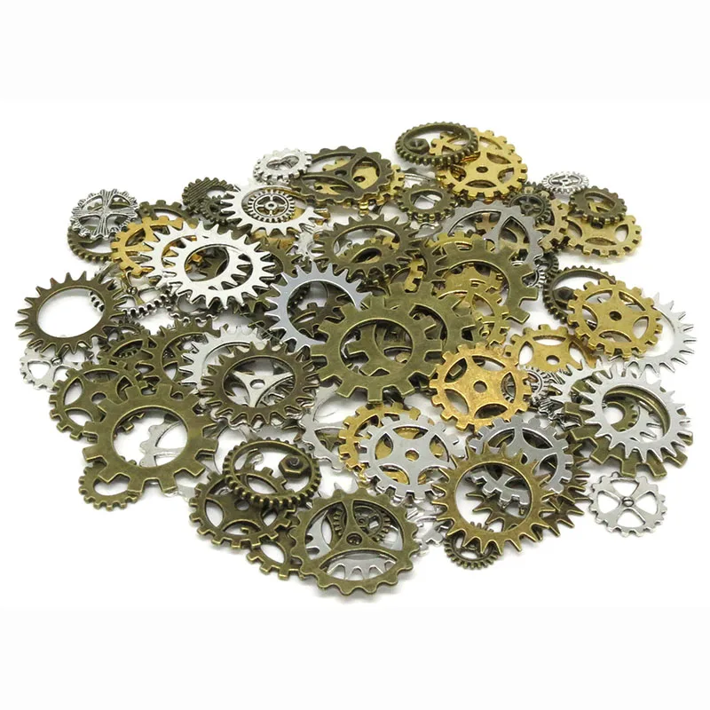 Оптовая продажа 200 шт. цвета: золотистый СЕРЕБРИСТЫЙ старинные бронзовые микс