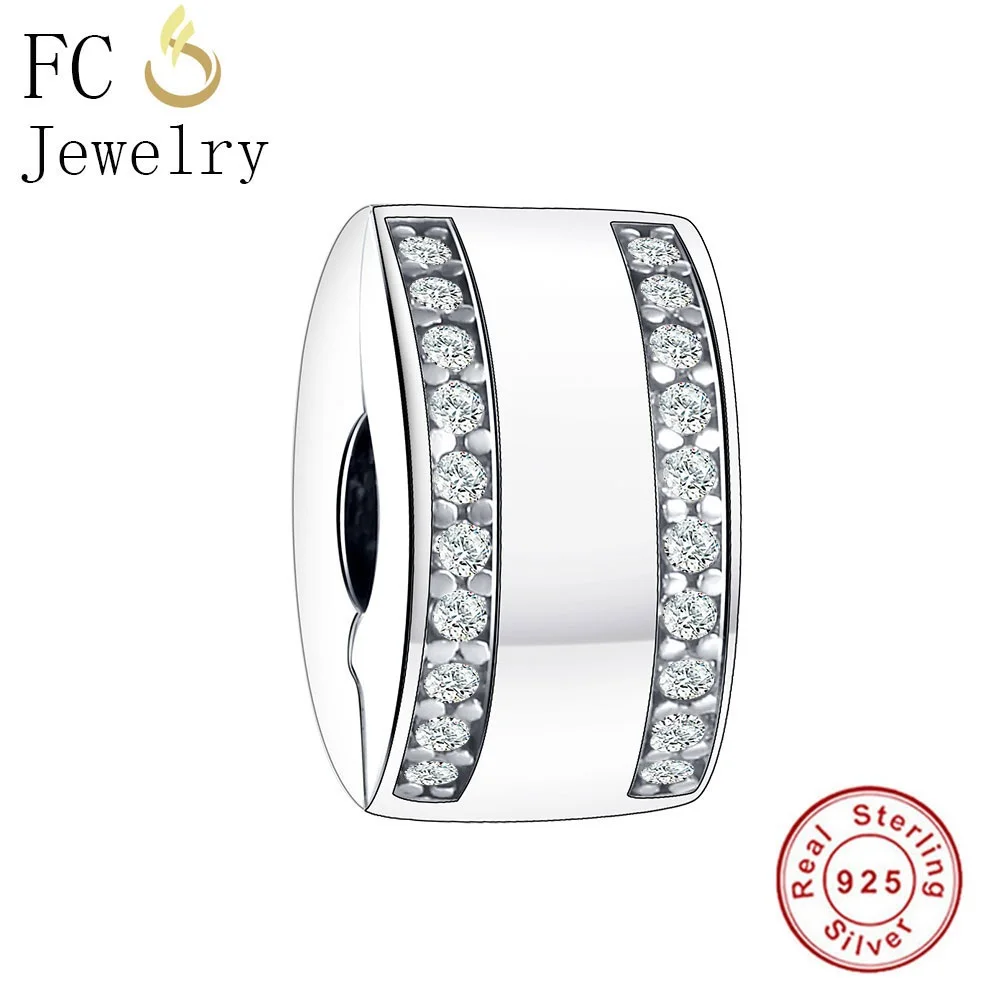 FC ювелирное изделие, браслет Pandora, 925 серебро, сердце, цветок, эмаль, цирконий, замок, фиксатор, бусина, рефлексион, Berloque - Цвет: FC0628