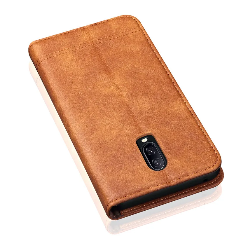 Роскошный кожаный чехол накладка для Oneplus 6 t флип кошелек подставка держатель