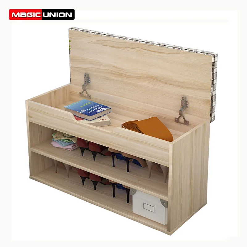 MAGIC UNION Shoe Shelves High Quality Wooden Stool Storage Organizer Accessorise Shelf Entrance Chair Home Furniture | Мебель