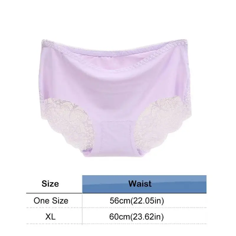 

Women's Sexy Lace Panties Seamless Underwear Briefs for Girls Ladies Bikini Cotton Crotch Transparent Lingerie