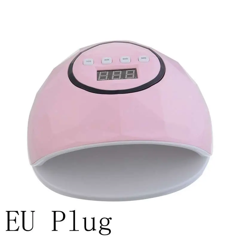 pink EU Plug 72 Вт Интеллектуальный индукционный лак для ногтей Сушилка для ногтей лампа светодиодная фототерапия машина для лечения всех гелей легко носить с собой клеевые лампы для выпечки - Цвет: pink EU Plug