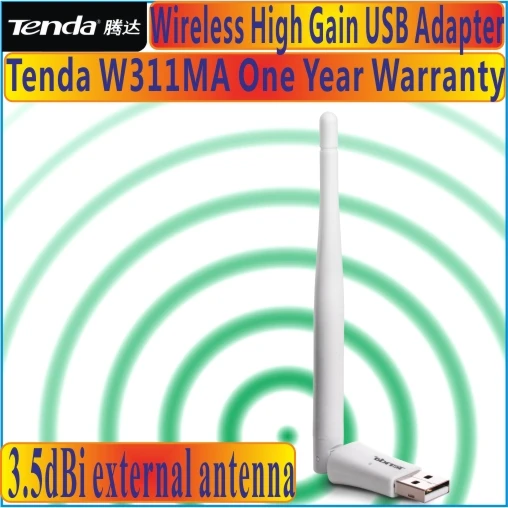 Tenda W311MA 150 Мбит/с беспроводной N USB адаптер сетевой с одной внешней антенной