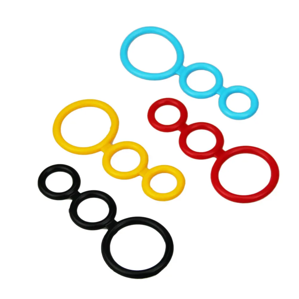 Тройное кольцо для задержки пениса клетка приспособление эрекции средство