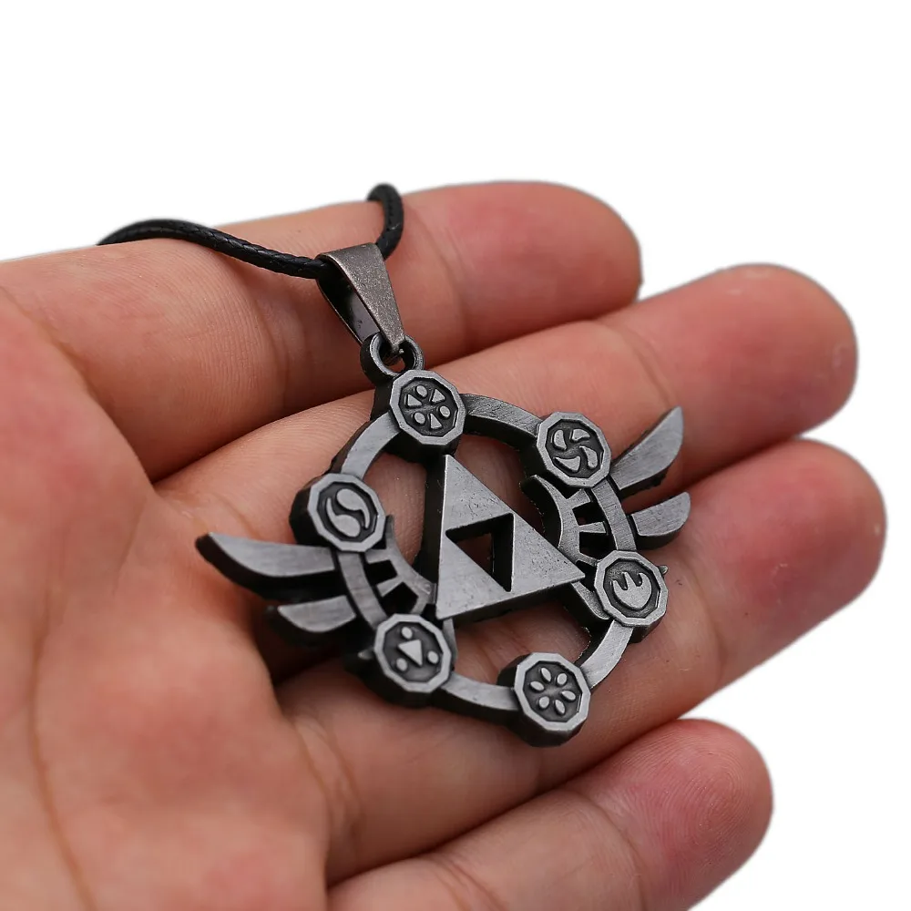 

The Legend of Zelda Necklace Power Triforce Pendant Fashion Rope Chain Necklaces Women Men Charm Gifts Game Jewelry