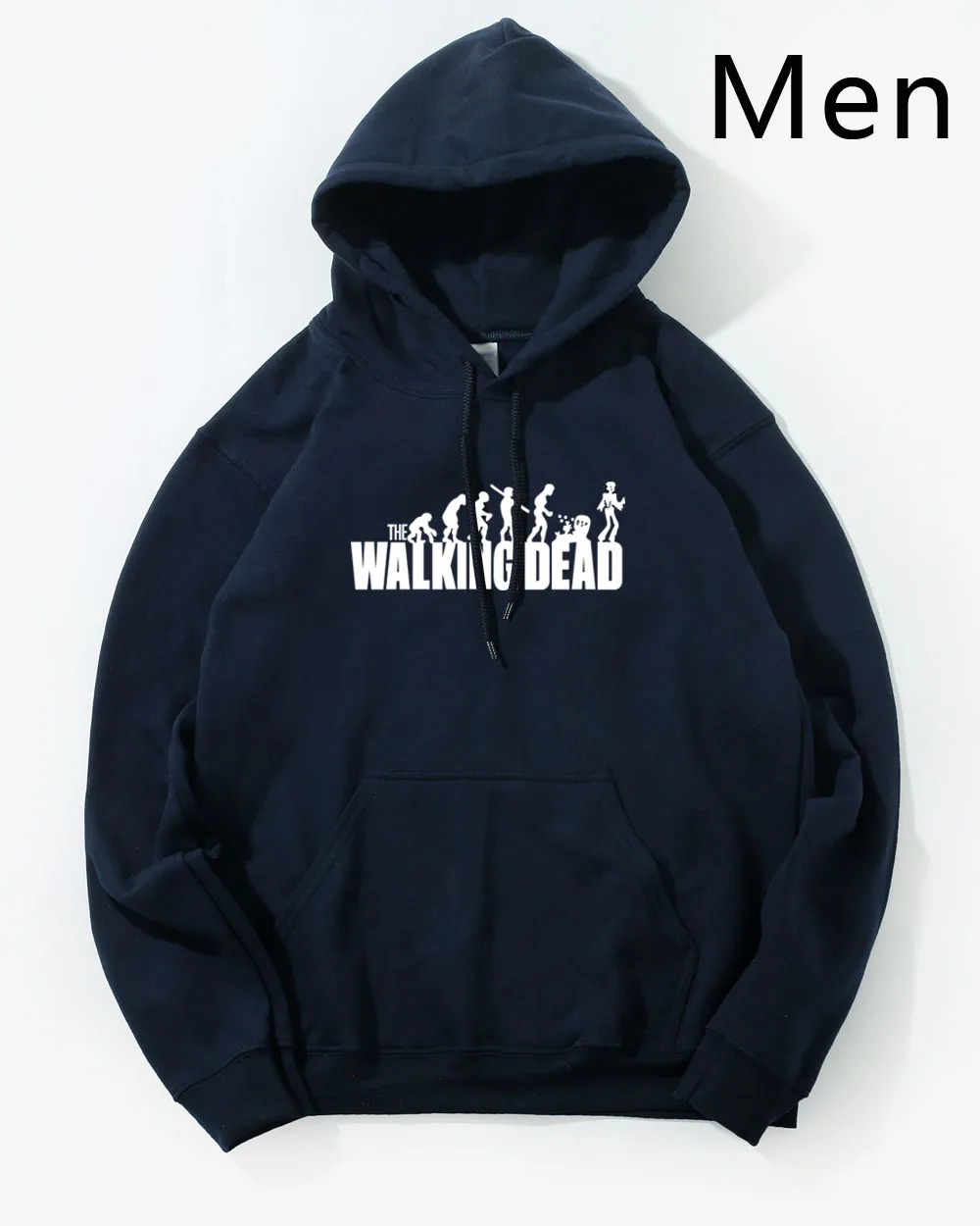 The Walking Dead, мужская толстовка с капюшоном, толстовка,, новая мода, зима, осень, с капюшоном, в стиле хип-хоп, уличная, Hombre, мужская, свободная - Цвет: Dark Blue