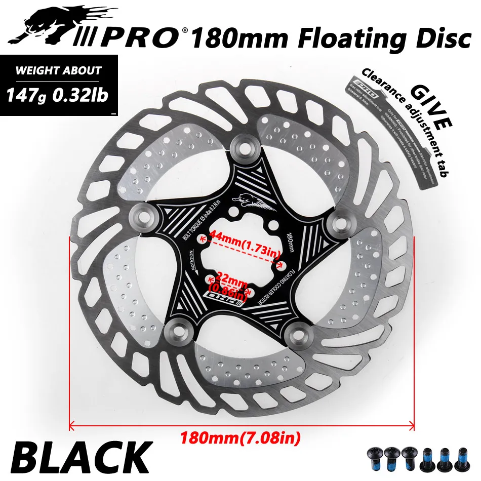 Горный велосипед MTB DH 6 дюймов 160/180/203 мм охлаждения диск Тормозные рассеивания тепла тормозной ротор вниз горка плавающий велосипедный тормоз ротора IIIPRO
