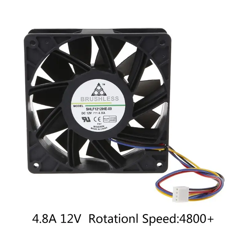 PFC1212DE Охлаждающий вентилятор 12038 12V 1.5A 1.85A 5A 3.0A 4.8A двойной шариковый подшипник бесщеточный 4Pin инвертор сервер S7 S9 D3 L3 E9 T9 FFB1224EHE-F00 - Цвет: PFC1212DE