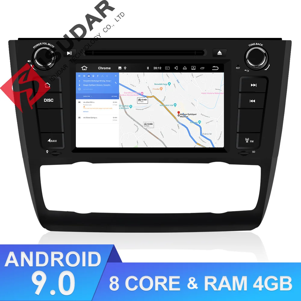 Isudar Автомобильный мультимедийный плеер 1 Din Android 9 для BMW E81/E82/E88 СЕРИЯ Canbus