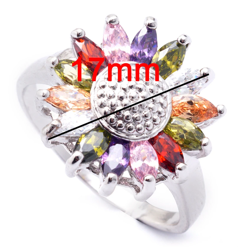 Yunkingdom высокое качество красочные циркониевые Кристальные кольца для женщин