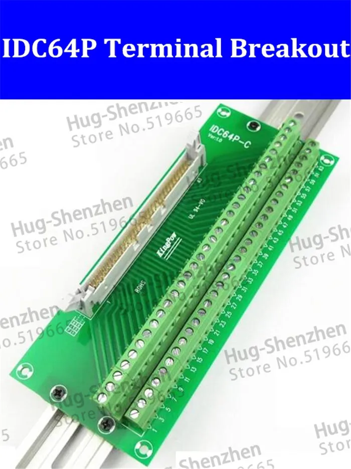 IDC64P IDC 64 контактный разъем для P Клеммная колодка Breakout плата адаптер PLC релейные