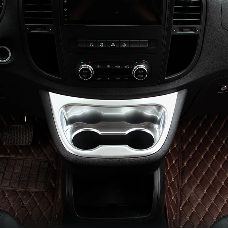 Для Mercedes Benz Vito 2014 2015 2016 2017 2018 2019 матовые аксессуары матовый внутренний держатель