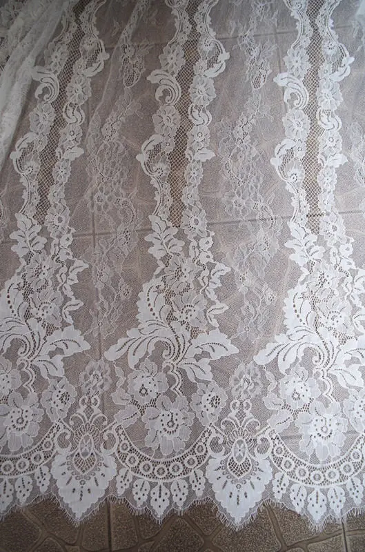 1 ярд белого кружева шантильи винтажная кружевная ткань Шантильи с