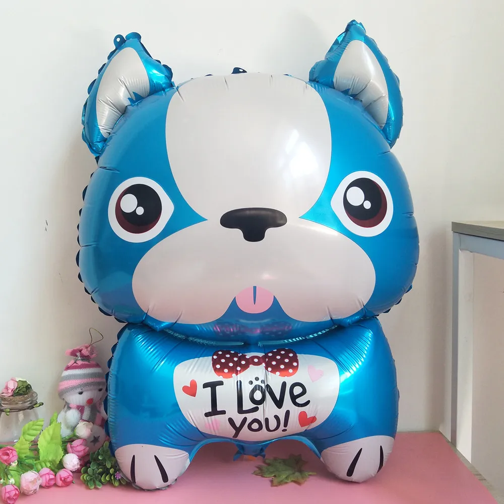 XXYYZZ 10 шт. новый мультфильм голубой собаки I Love You Алюминий шар вечерние мяч