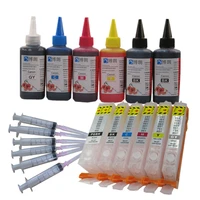 compatible pgi 550 cli 551 refill ink kit for canon pixma mg6350 mg7150 mg7550 ip8750 printer 6 color dye ink 100ml