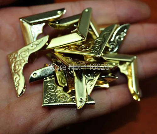 50 шт./лот Золотой металлический фотоальбом/защищенный уголок для книг 23 мм x 1