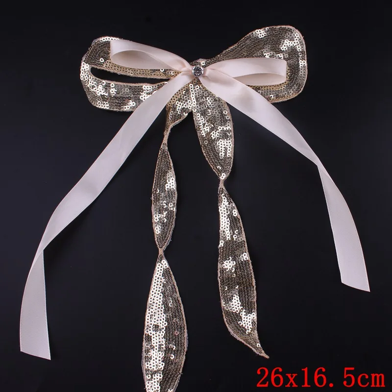 Prajna Beautiful Bow-knot Patches Shiny Sequins Sewing For Clothing Accessories DIY Garments Kids Women T-shirt Decor | Дом и сад