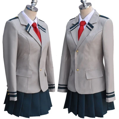 Anime Boku no Hero Academia AsuiTsuyu Yaoyorozu school uniform cosplay costume wig | Тематическая одежда и униформа