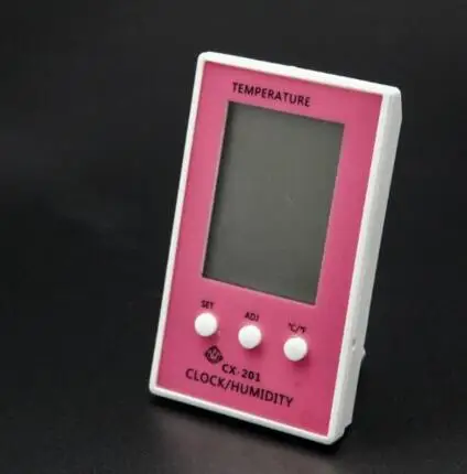 Термометр гигрометр lcd Цифровые часы Регистратор температуры измеритель влажности Крытый Открытый - Цвет: Розовый