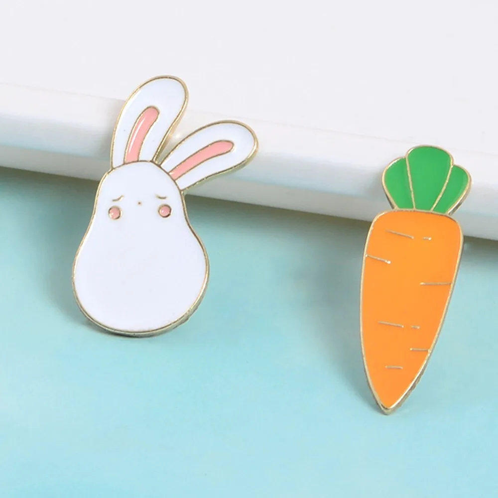 Симпатичная мультяшная пища и брошь с изображением зайчика капельного украшения