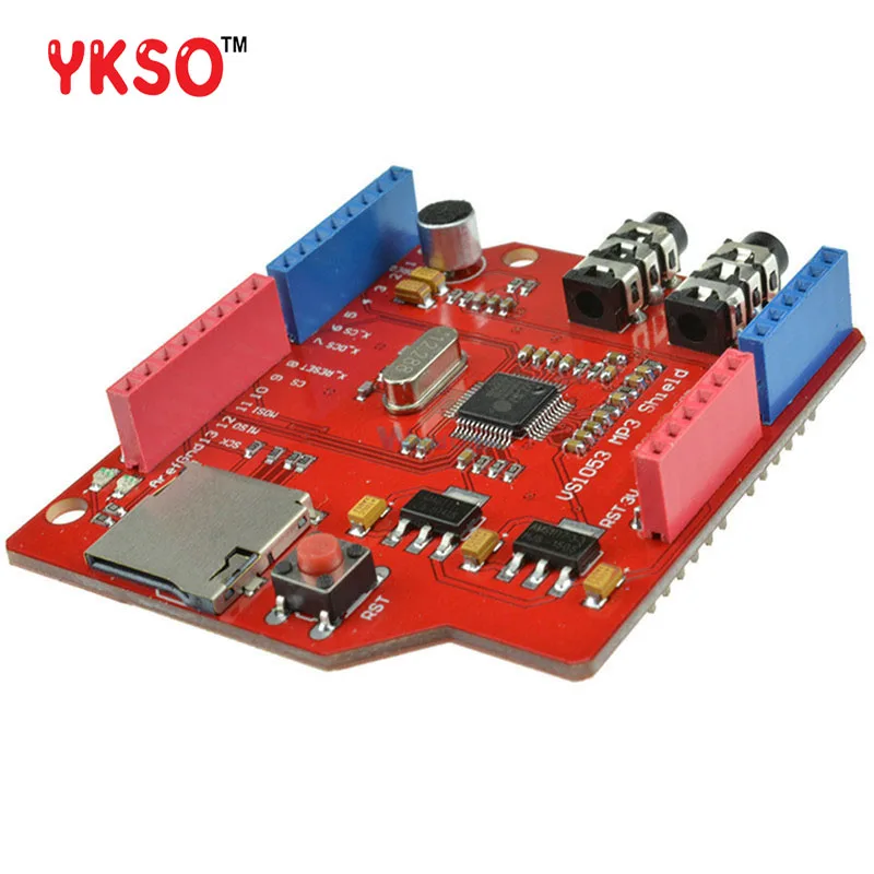 YKSO MP3 декодирования доска VS1053 модуль двойной стерео аудио MP3-плееры аксессуары с TF