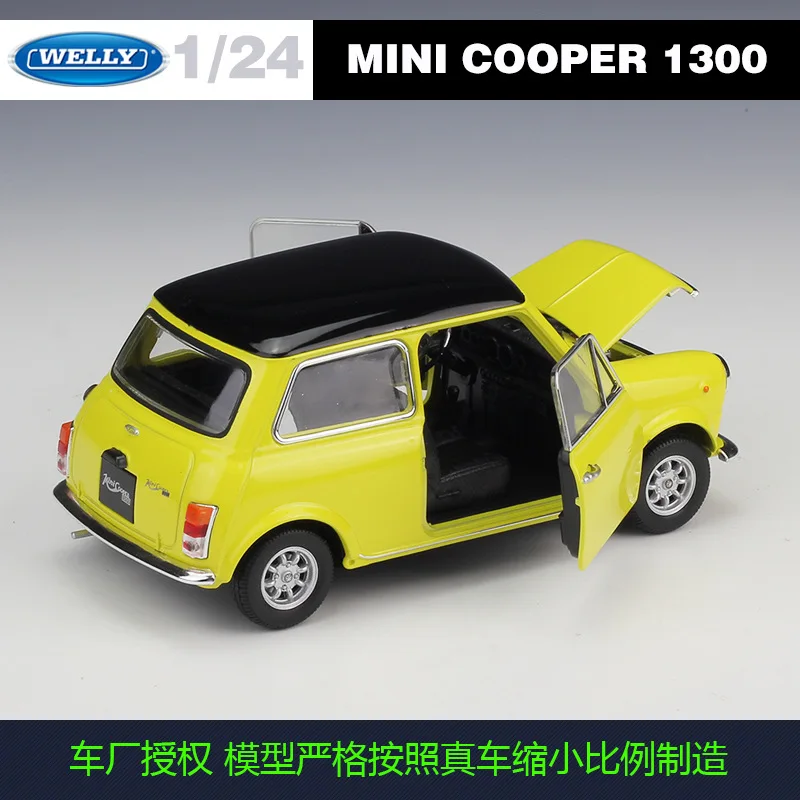 6 шт./лот WELLY 1/24 масштабная модель автомобиля игрушки MINI COOPER 1300 литая металлическая модель автомобиля игрушка