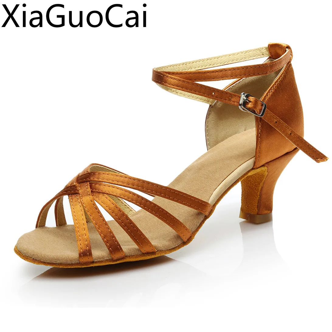 

Adult High-heeled Women Latin Dance Shoes Multi-color Optional High-quality Female High Heels Dancing Shoes