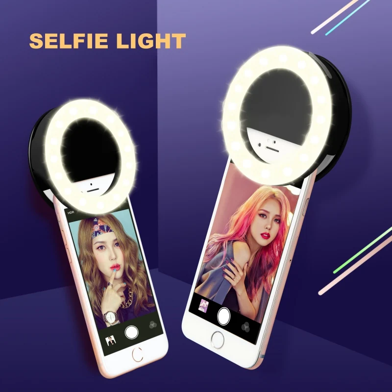 Селфи кольцевой вспышка для мобильного телефона объектив LED beauty заполняющий свет