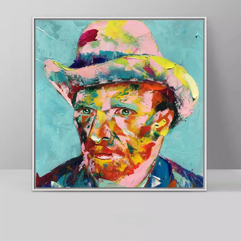 

RELIABLI Canvas Art Audrey Face Oil Painting Colorful Decorative Painting Print on Canvas For Living Room Decorative pictures