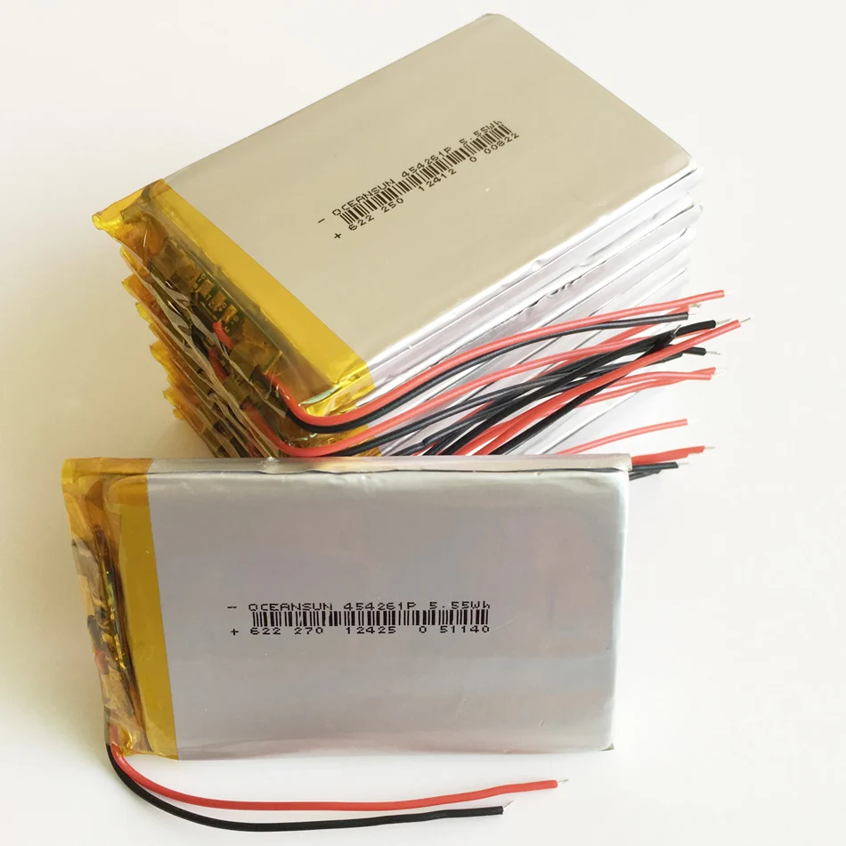 3,7 V 1400mAh литий-полимерная LiPo аккумуляторная батарея Li-cells 454261 power для Mp3 gps psp power bank динамик DVD ноутбук PAD