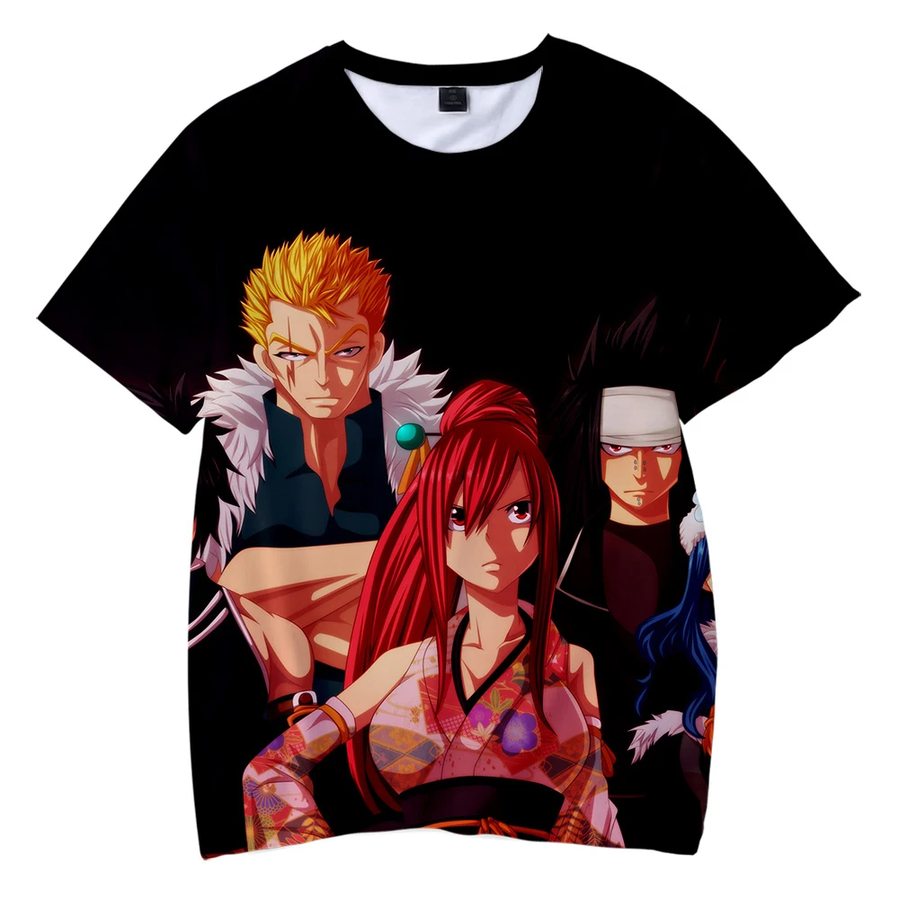 Japanese Anime Fairy Tail T shirts Boys 3d Print Children Kids Shorts Baby Girls Tops Cartoon Tees Shirt kpop 2019 | Мужская одежда