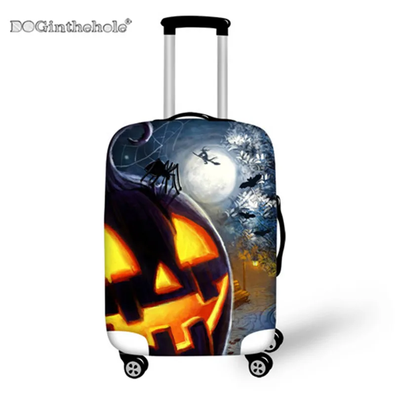 DOGINTHEHOLE Happy Halloween Print Accessories Travel On Road Luggage Cover Protective Supplies | Багаж и сумки