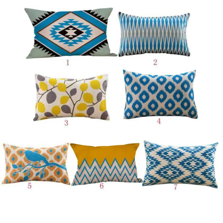 2018 новая подушка 30 см * 50 с геометрическим принтом для кафе домашнего декора чехлы
