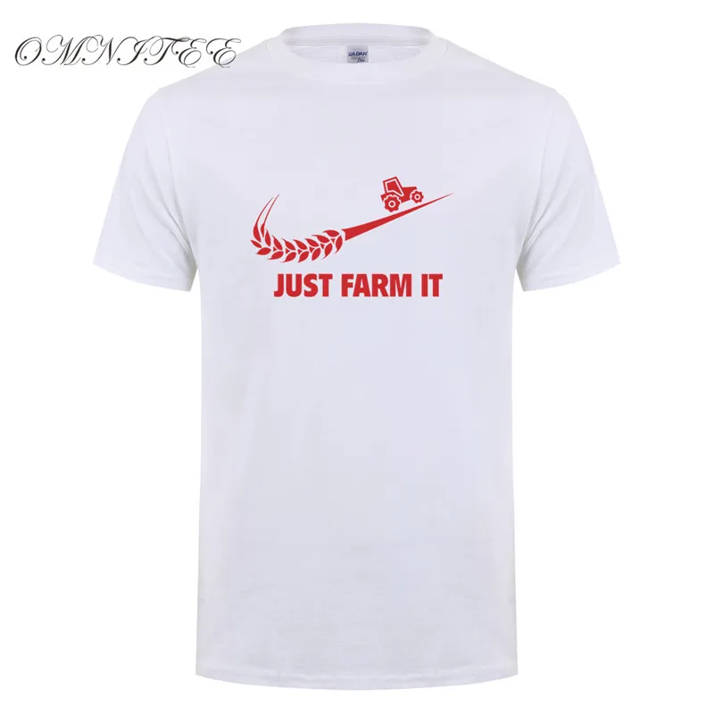 Модная футболка Just Farm It, Мужская хлопковая футболка с круглым вырезом и коротким рукавом, футболки для фермерских мужчин, топы, OZ-136