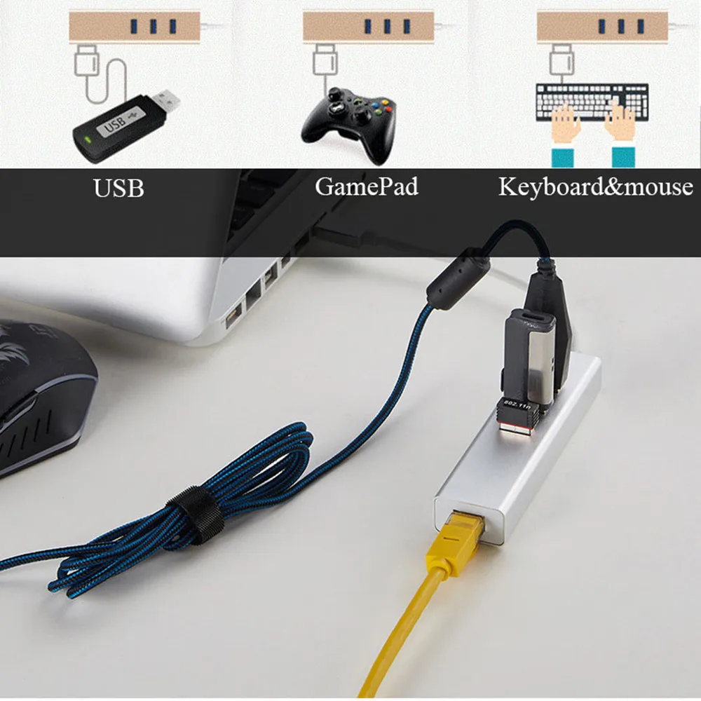 Usb концентратор типа c для сети Ethernet RJ45 адаптер MacBook samsung huawei xiaomi устройств 1000