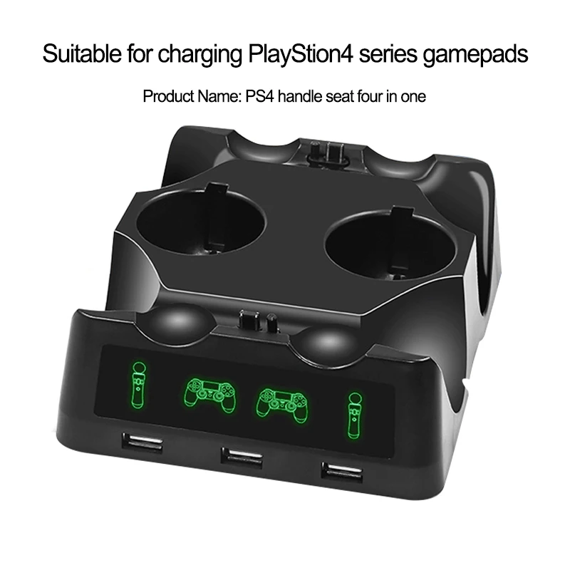 Зарядная док станция 4 в 1 для PS4 PS Move VR P4 джойстик зарядное устройство Slim/PS4 Pro