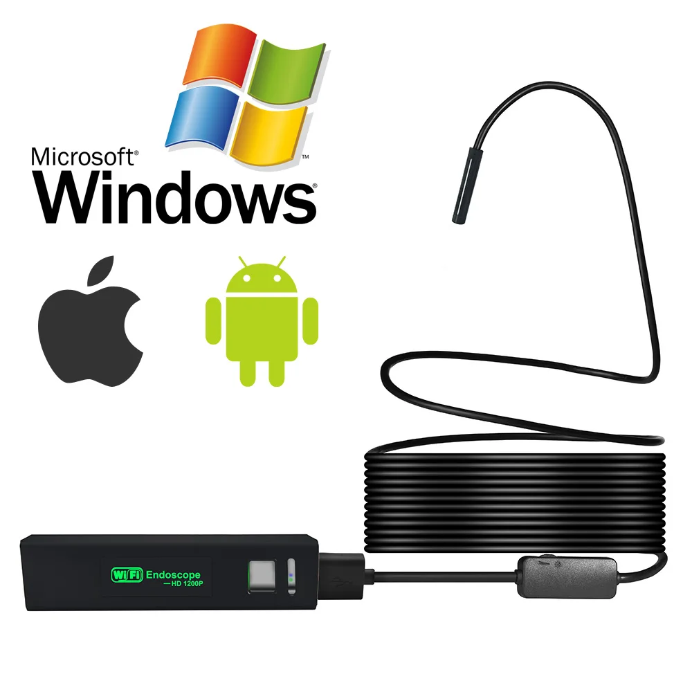 HD Wifi мини эндоскоп камера Мини водонепроницаемая Инспекционная 8 мм USB бороскоп IOS