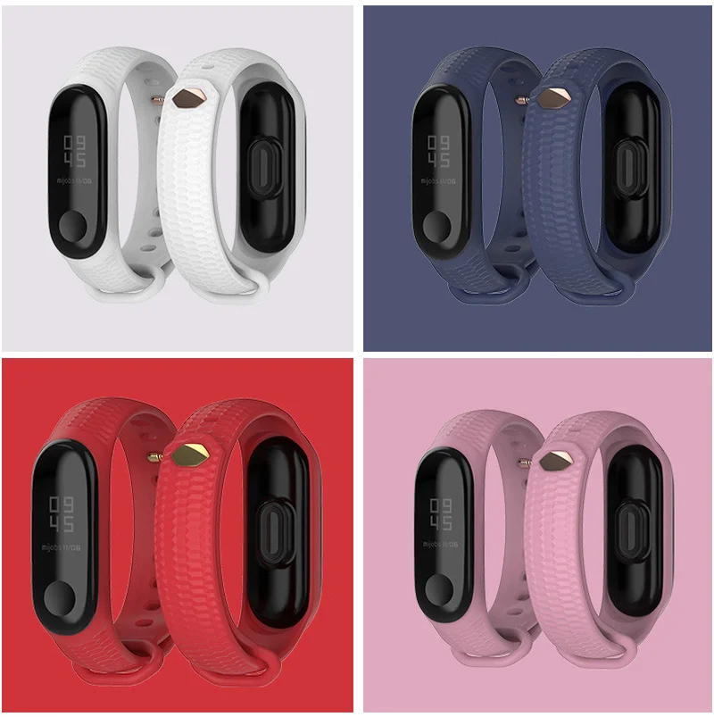 Ремешок для наручных часов Mi Band 4 силиконовый спортивный смарт браслет Xiaomi