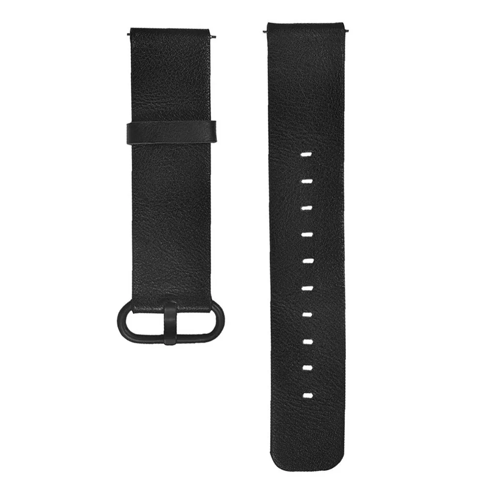 Черный Замена кожаный ремешок браслет для Xiaomi Huami Amazfit Bip Молодежные часы различный ремешок трекер умный Браслет#19 - Цвет: Черный