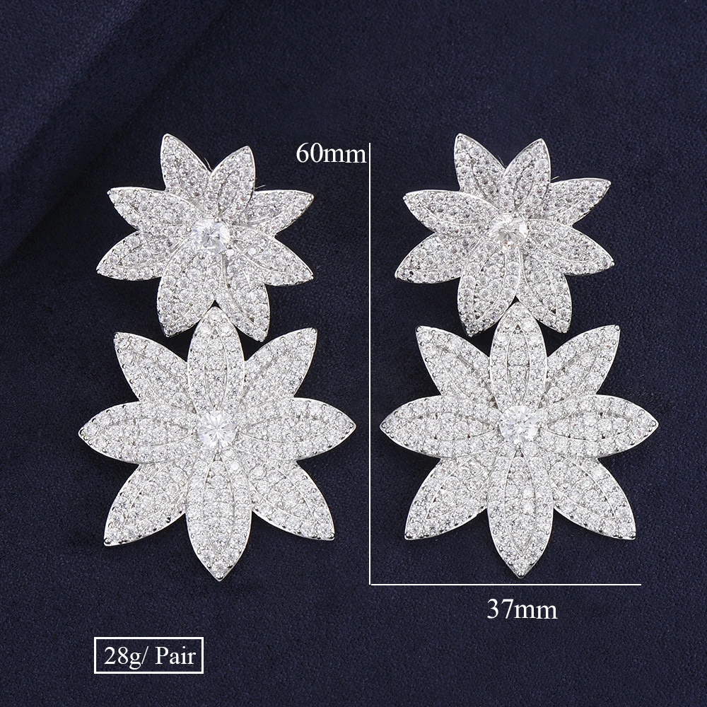 Missvikki высококачественные модные большие серьги в виде цветов модный стиль для