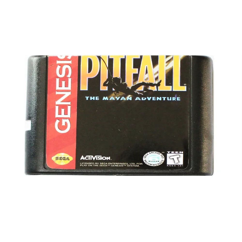 Pitfall The Mayan Adventure 16 bit MD Game Card For Sega Mega Drive SEGA Genesis | Электроника