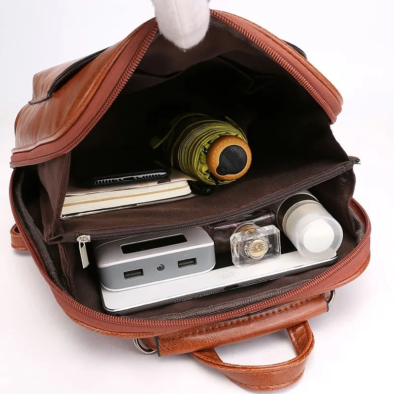 

2019 Women Leather Backpacks Female School Bags For Girls Sac A Dos Female Backpack For Girls Mochilas Rucksack Back Pack Ladies